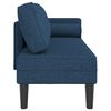 vidaXL Chaise longue avec coussins bleu tissu