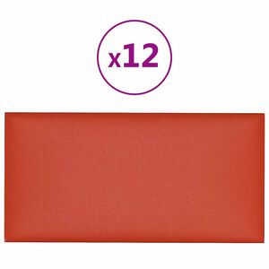 vidaXL T&ecirc;te de lit murale 12 pc 30 x 15 cm Cappuccino tissu