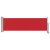 vidaXL Auvent lat&eacute;ral r&eacute;tractable de patio 80x300 cm Rouge