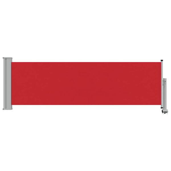 vidaXL Auvent lat&eacute;ral r&eacute;tractable de patio 80x300 cm Rouge