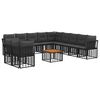 vidaXL Ensemble de canap&eacute;s d'ext&eacute;rieur 12 pcs Noir et Gris fonc&eacute;
