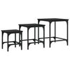 vidaXL Tables basses gigognes 3 pcs noir bois d'ing&eacute;nierie