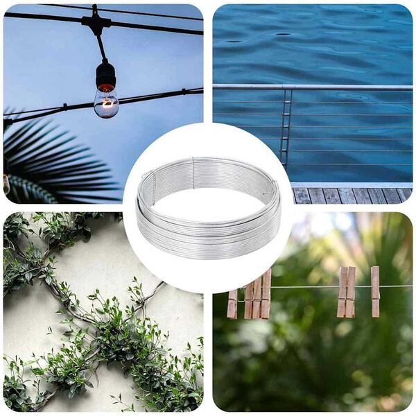 vidaXL Fil de clôture Argent 80 m Acier