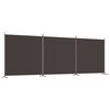 vidaXL Cloison de s&eacute;paration 3 panneaux Marron 525x180 cm Tissu