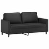 vidaXL Canap&eacute; &agrave; 2 places Noir 140 cm Similicuir