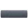 vidaXL Coussins décoratifs lot de 2 Gris foncé Ø15x50 cm Velours