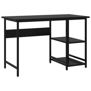 vidaXL Bureau d'ordinateur Noir 105x50x72 cm MDF et m&eacute;tal