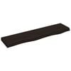 vidaXL &Eacute;tag&egrave;re murale marron fonc&eacute; 80x20x4 cm bois ch&ecirc;ne massif trait&eacute;