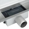 vidaXL Drain de Douche Mont&eacute; au Mur Argent&eacute; 50 cm Acier Inox 304