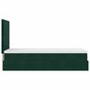 vidaXL Cadre de lit ottoman avec matelas vert fonc&eacute; 90x190 cm velours