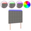 vidaXL T&ecirc;te de lit &agrave; LED Gris fonc&eacute; 100x5x118/128 cm Tissu