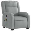 vidaXL Fauteuil inclinable de massage &eacute;lectrique Gris clair Tissu