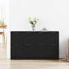 vidaXL Buffet Ch&ecirc;ne noir 180 x 30 x 70 cm Bois d'ing&eacute;nierie
