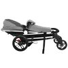 vidaXL Poussette/Landau de b&eacute;b&eacute; 2-en-1 Aluminium Gris et Noir