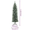 vidaXL Arbre de No&euml;l artificiel slim avec 300 LED Vert et blanc 210 cm