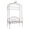 vidaXL Banc de jardin 122 cm Fer Marron antique