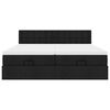 VidaXL Cadre de lit ottoman avec matelas noir 160x200 cm tissu