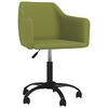 vidaXL Chaise pivotante de salle &agrave; manger Vert clair Velours