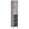 vidaXL Buffet haut Sonoma gris 34,5x34x180 cm Bois d'ing&eacute;nierie