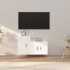 vidaXL Ensemble de meubles TV 2 pcs Blanc Bois d'ingénierie