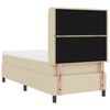 vidaXL Lit &agrave; ressorts avec matelas Cr&egrave;me 200 x 100 cm tissu