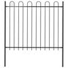 vidaXL Cl&ocirc;ture de jardin BOXTEL avec arceau sup&eacute;rieur en acier 170 x 150 cm noir