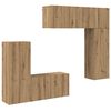 vidaXL Unit&eacute; murale de TV 5 pc Ch&ecirc;ne artisanal Bois d'ing&eacute;nierie