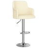 vidaXL Tabourets de bar lot de 2 cr&egrave;me tissu