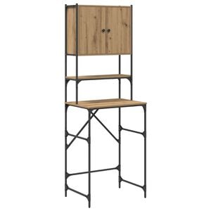 vidaXL Cabinet pour lave-linge Ch&ecirc;ne artisanal 68 x 48,5 x 194 cm
