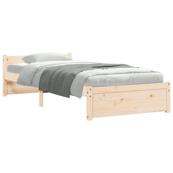 vidaXL Cadre de lit sans matelas bois massif 90x200 cm