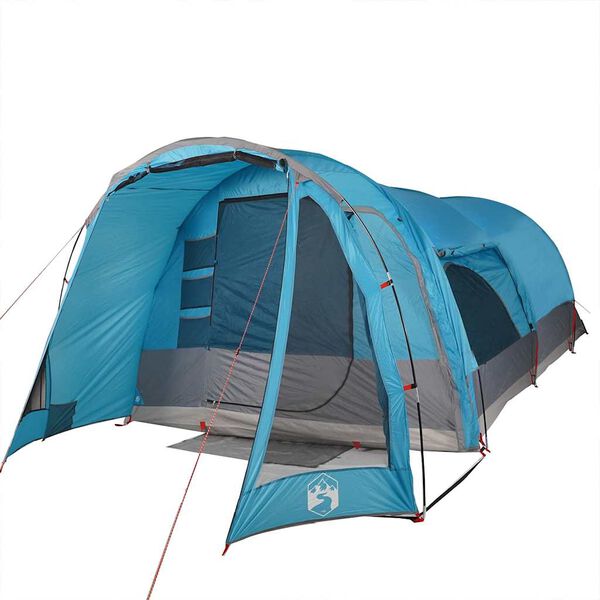 vidaXL Tente familiale tunnel 8 personnes bleu imperm&eacute;able