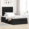 vidaXL Cadre de lit ottoman avec matelas noir 120x190 cm tissu