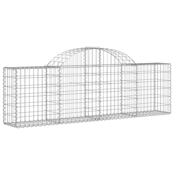 vidaXL Paniers &agrave; gabions arqu&eacute;s 25 pcs 200x30x60/80 cm Fer galvanis&eacute;