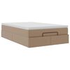 VidaXL Cadre de lit ottoman et matelas cappuccino 120x190cm similicuir