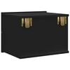 vidaXL Table de chevet Noir 40x30x30 cm Bois d'ing&eacute;nierie