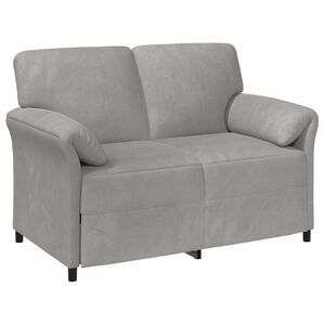 vidaXL Sofa 2 places Gris clair 138 x 83 x 95 cm Velours