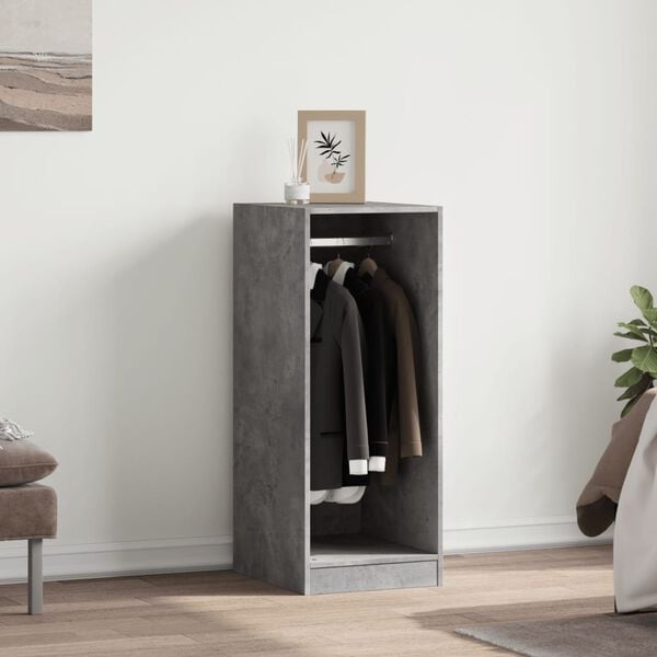 vidaXL Garde-robe gris b&eacute;ton 48x41x102 cm bois d'ing&eacute;nierie