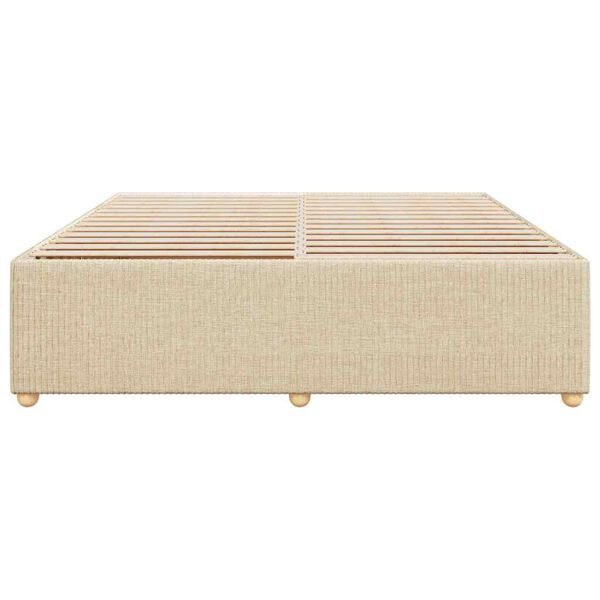 vidaXL Cadre de lit sans matelas cr&egrave;me 180x200 cm tissu