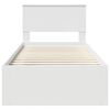 vidaXL Cadre de lit avec t&ecirc;te de lit Blanc 90 x 200 cm Pin massif