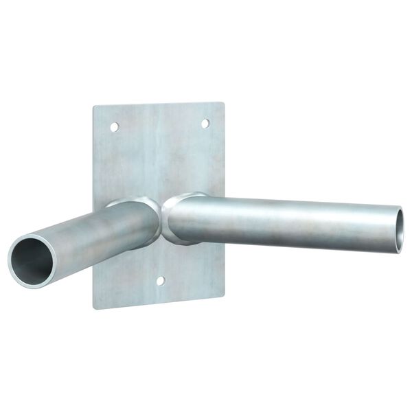 vidaXL Support de Drapeau Argent&eacute; 10,5 x 7,5 x 0,2 cm Acier