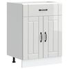 vidaXL Armoire de cuisine Lucca blanc brillant bois ing&eacute;nierie