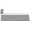 vidaXL Lit ottoman avec matelas gris clair 120x200 cm tissu
