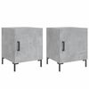 vidaXL Tables de chevet 2 pcs gris b&eacute;ton 40x40x50 cm bois d&rsquo;ing&eacute;nierie