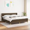 vidaXL Sommier &agrave; lattes de lit avec matelas Marron fonc&eacute; 160x200 cm