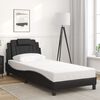 vidaXL Cadre de lit Viana avec LED sans matelas noir 90x200 cm