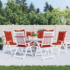 vidaXL Coussins de chaise &agrave; dossier haut lot de 6 rouge m&eacute;lang&eacute; tissu