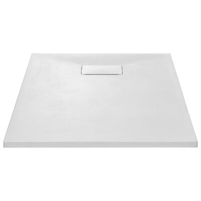vidaXL Bac de douche SMC Blanc 100 x 70 cm