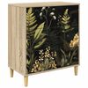 vidaXL Commode RHENEN Imprim&eacute; jungle tropical 66 x 36,5 x 75 cm Sonoma
