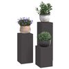 vidaXL Support de Plante 3 pcs Noir Acier