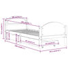 vidaXL Cadre de lit sans matelas blanc bois massif 90x200 cm